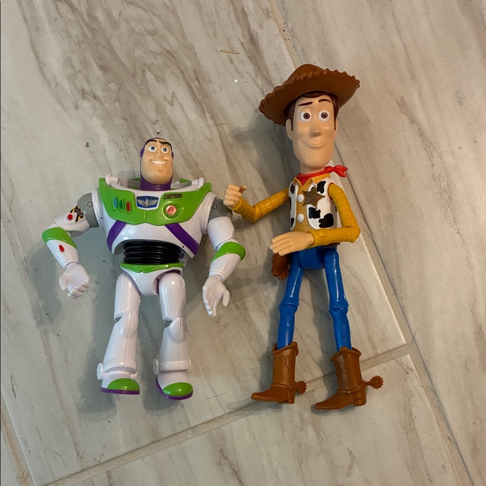 Toy Story Buzz Lightyear and Woody Action Figures - Picture 2 of 2